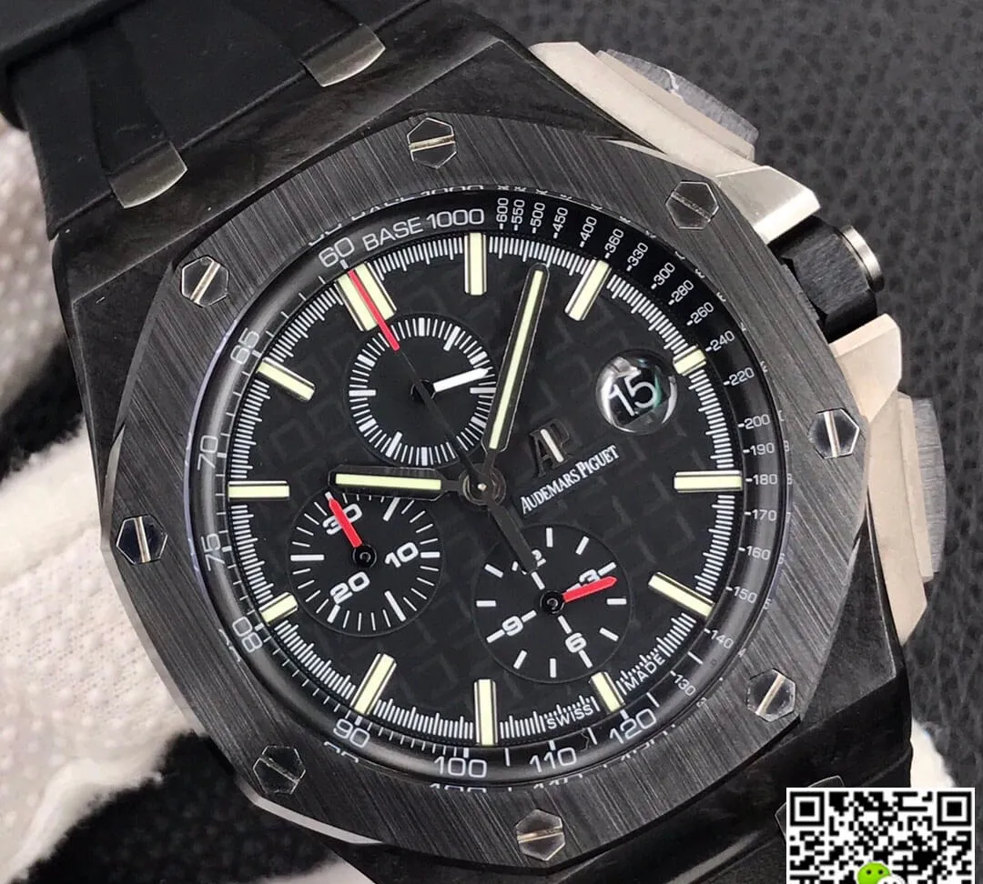 Audemars Piguet Royal Oak Offshore 26405CE.OO.A002CA.01 JF Factory 1:1 Best Edition Replica Watch V2 Black Strap